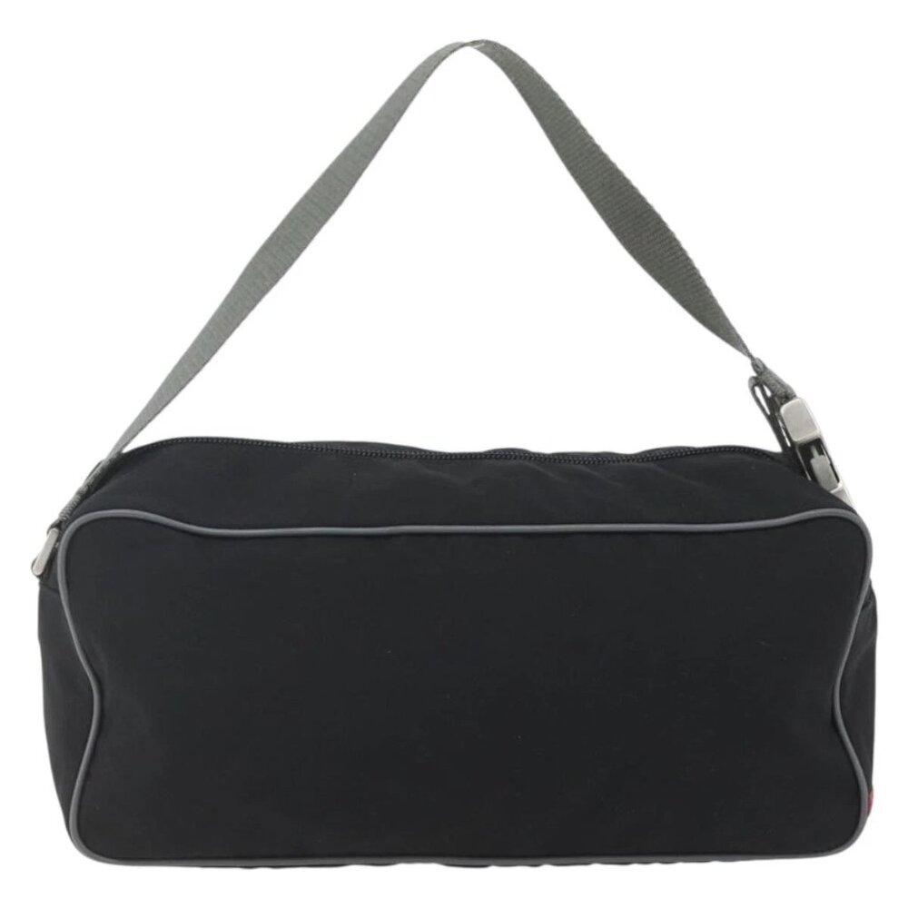 Authentic PRADA Sports Nylon Black Silver Shoulder Bag bst312-121025 - Picture 2 of 16